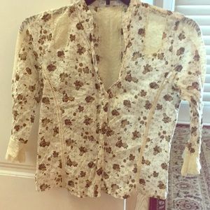 Embroidered floral blouse